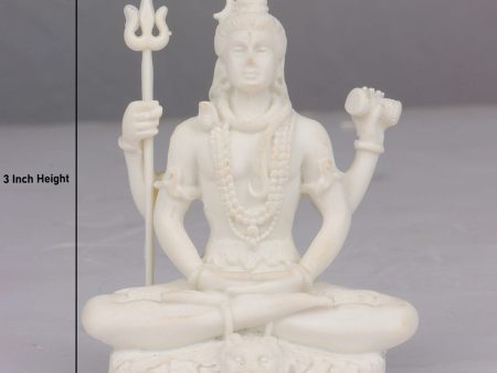 Shiva Statue - 3 x 2 Inches | Shiv Murti with 4 Hand Statue  Resin Shivan Idol for Pooja Discount