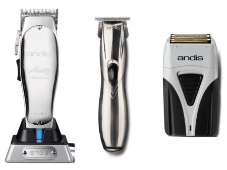 Andis 3pc Cordless Combo – Cordless Master, Cordless Slimline Pro GTX, Cordless Foil Shaver Plus For Discount