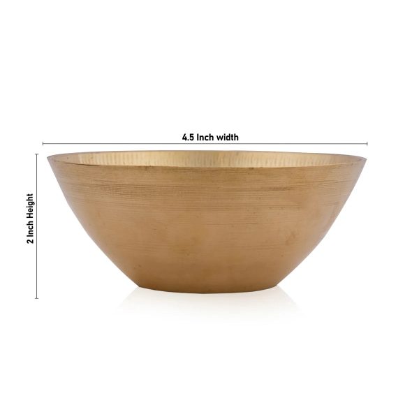 Brass Bowl - 2 x 4.5 Inches | Katora  Cup for Pooja  160 Gms Approx Fashion