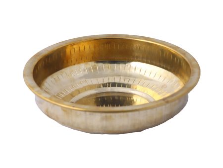 Brass Bowl - 2.25 x 8 Inches | Tharpana Chatti  Tarpana Patra for Rituals Online Hot Sale