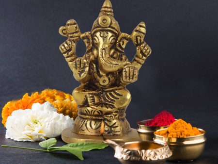 Ganesh Murti - Oval - 3 Inches | Antique Statue   Vinayagar Statue  Ganesha Idol for Pooja Online now