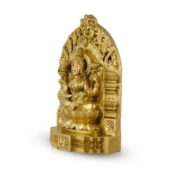 Lakshmi Idol - 6 Inches | Resin Lakshmi Murti  Brass Polish Laxmi Idol for Home Decor Online Hot Sale