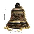 Brass Bell - Enamel - 3 Inches | Brass Bell Hanging  Pooja Hanging Bell with Chain  Hanging Bells for Mandir Online