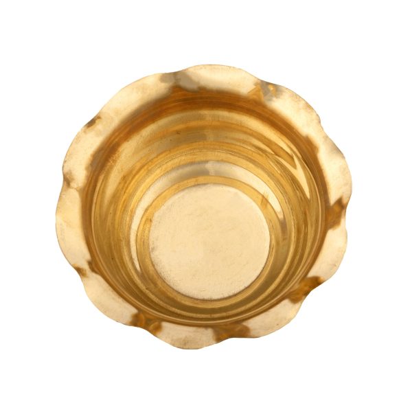 Brass Chandan Cup - 2.25 x 3.5 Inches | Sandal Bowl  Kumkum Bowl  Pooja Cup for Home  40 Gms Approx Online Hot Sale