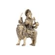 Durga Devi Statue Sitting on Lion - 4 x 3 Inches | Durga Maa Idol  Brass Idol  Durga Murti for Pooja  175 Gms Approx For Discount