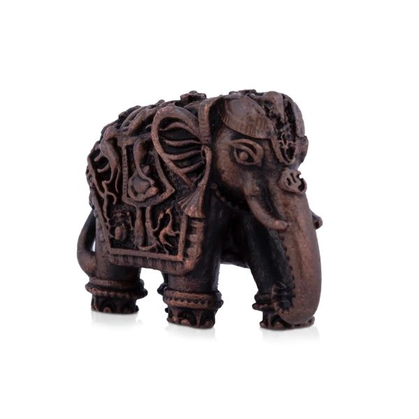 Elephant Statue - 1 x 1.5 Inches | Copper Idol  Elephant Figurine for Pooja  43 Gms Approx Online