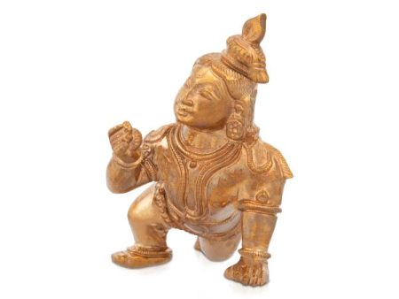 Crawling Krishna Idol - 3 Inches | Little Krishna Statue  Panchaloha Statue for Pooja  375 Gms Approx Sale