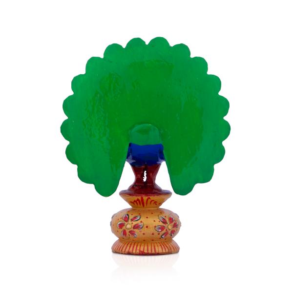 Peacock Statue - 5.5 Inches | Painted Peacock  Wooden Peacock for Home Decor Online now