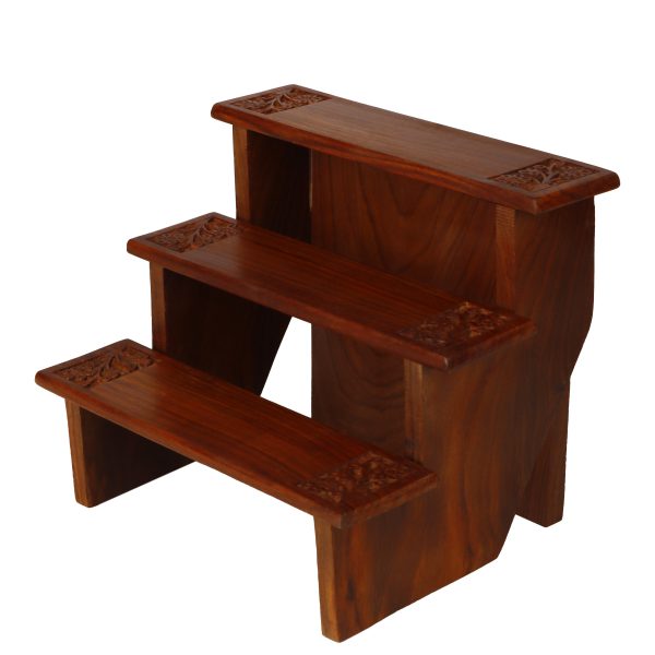 Golu Padi - 7 x 8.5 Inches | Wooden Golu Stand 3 Steps  Bommala Koluvu Stand for Home Online