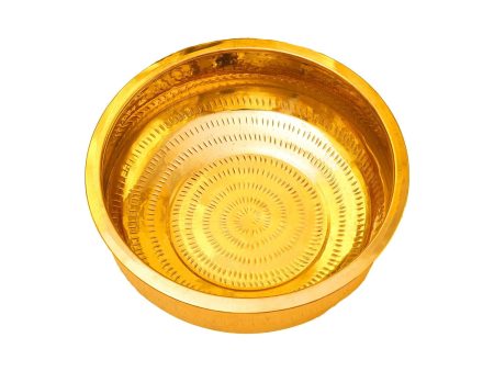 Brass Bowl - 2.75 x 9.5 Inches | Tharpana Chatti  Tarpana Patra for Rituals Fashion