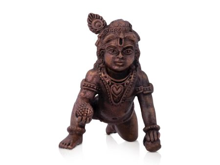 Krishnan Statue - 2 x 2.5 Inches | Copper idol  Crawling Krishna Idol for Pooja  100 Gms Approx Online Hot Sale