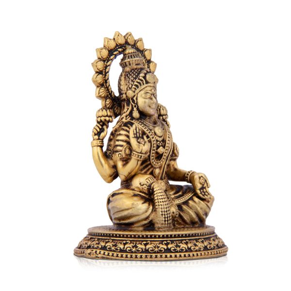 Laxmi Devi Statue - 2.75 x 2 Inches | Sitting Laxmi Statue  Brass Idol  Maha Laxmi Idol for Pooja  75 Gms Approx Online now