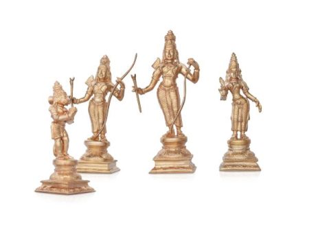 Ram Darbar Murti - 6 Inches | Panchaloha Statue  Ram Darbar Idol for Pooja  1.350 Kgs Approx Online