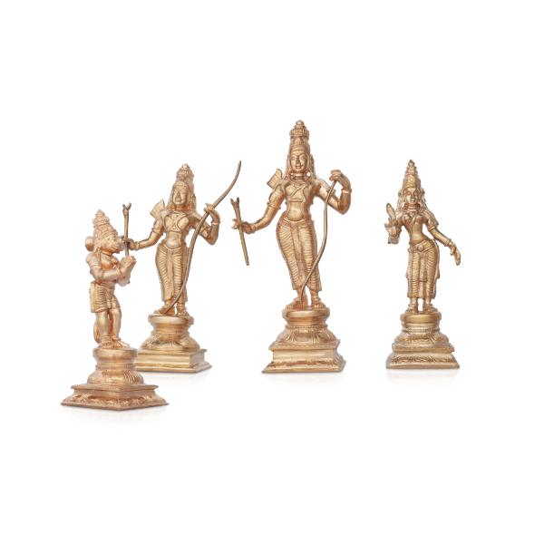 Ram Darbar Murti - 6 Inches | Panchaloha Statue  Ram Darbar Idol for Pooja  1.350 Kgs Approx Online