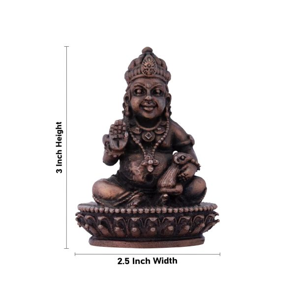 Kubera Statue - 3 x 2.5 Inches | Kuber Murti  Copper Idol  kuberan idol for Pooja  215 Gms Approx Online Sale