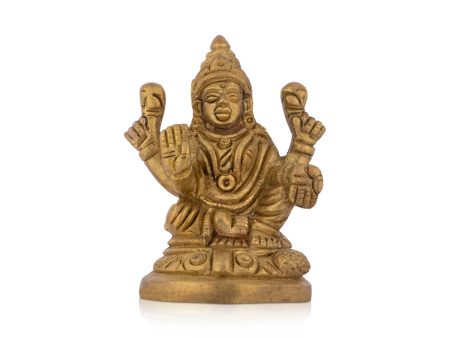 Laxmi Murti - 2.5 x 2 Inches | Antique Brass Statue  Laxmi Idol for Pooja  250 Gms Approx For Discount