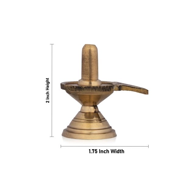 Brass Shivling Idol - 2 x 1.75 Inches | Shiva Lingam Statue for Pooja  45 Gms Approx Online