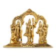 Ram Darbar Murti with Arch - 7 x 8 Inches | Aluminium Statue  Gold Polish Ram Darbar Idol for Pooja  530 Gms Approx Online now