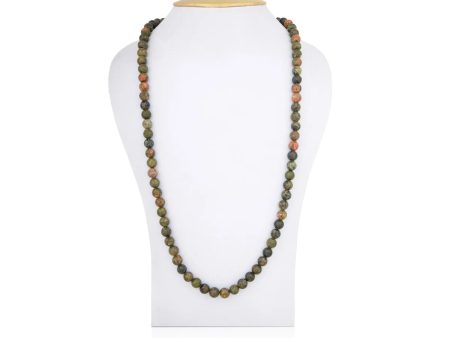 Unakite Mala - 16 Inches | Japa Mala  Stone Mala for Meditation Sale