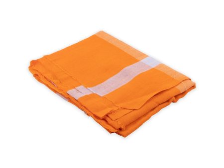 Angavastram - 30 x 60 Inches | Thundu  Orange Colour Towel  Melmundu for Mens Discount