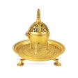 Sambrani Stand - 9 x 8 Inches | Antique Brass Dhoop Stand  Dhoop Holder for Pooja Fashion