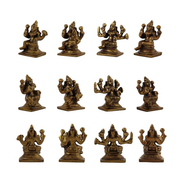 Ashtalakshmi Idol Set - 3 x 2.5 Inches | Fibre Murti  Ashtalakshmi Statue for Pooja Online Hot Sale