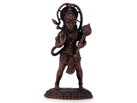 Anjaneya Statue - 2.5 x 1.5 Inches |Standing Hanuman Statue  Copper Idol   Hanuman Murti for Pooja  65 Gms Approx on Sale