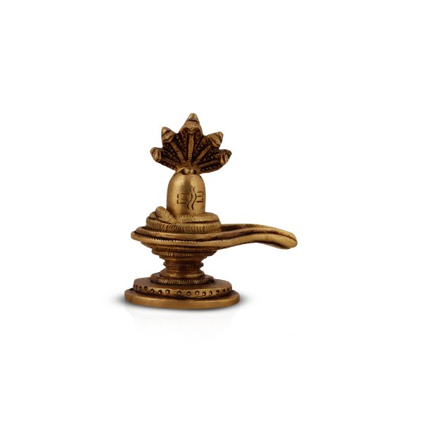 Shivling with Nagam - 2.5 Inches | Shiva Lingam  Antique Brass Statue  Sivalingam for Pooja For Cheap