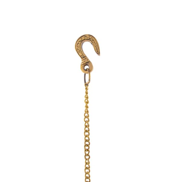 Pooja Hanging Bell with Chain - 17.5 Inches | Antique Brass Bell  Hanging Bells for Mandir  330 Gms Approx Online