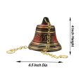 Brass Bell - Enamel - 4.1 Inches | Brass Bell Hanging  Pooja Hanging Bell with Chain  Hanging Bells for Mandir Discount