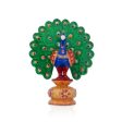 Peacock Statue - 5.5 Inches | Painted Peacock  Wooden Peacock for Home Decor Online now