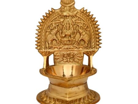 Kamatchi Vilakku - 7 x 4.5 Inches | Brass Kamakshi Deepam  Lamp for Pooja  650 Gms For Cheap