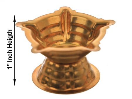 Five Star Deep - 1 x 2 Inches | Brass Diya  5 Star Vilakku  5 Gms Approx Sale