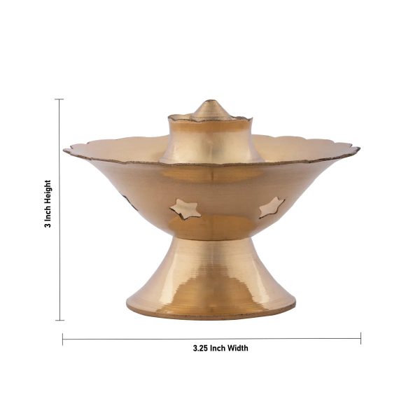 Brass Agarbathi Stand - 3 x 3.25 Inches | Dhoop Dhani  Incense Holder for Pooja  60 Gms Approx Fashion