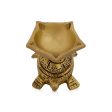 Brass Diya - 2 x 3 Inches | Brass Lamp  Kodiya Design Brass Vilakku for Pooja  195 Gms Approx Sale