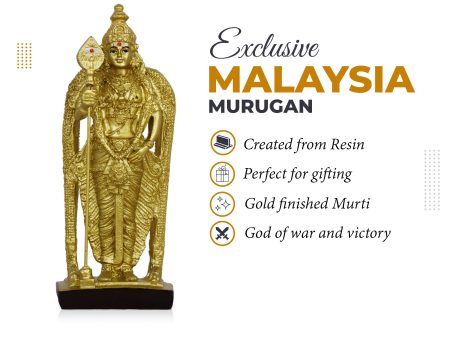 Murugan Statue - 6.5 Inches | Resin Murugan Idol  Malaysia Murugan Silai for Pooja on Sale