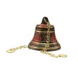 Brass Bell - Enamel - 4.1 Inches | Brass Bell Hanging  Pooja Hanging Bell with Chain  Hanging Bells for Mandir Discount