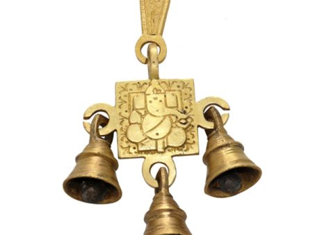 Vastu Bell - 6.5 x 3.5 Inches | Brass Antique Bell  1 Step Hanging Bell  Pooja Bell for Home  235 Gms Approx Online now