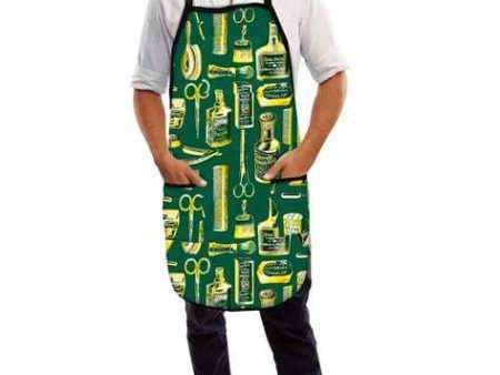 Betty Dain Vintage Barber Apron Green Gold Online Sale