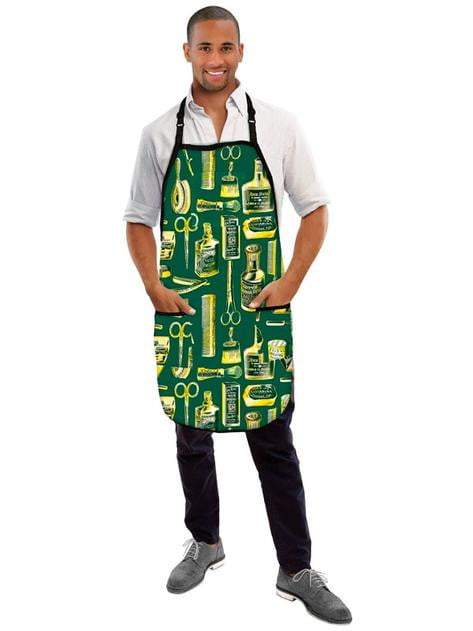 Betty Dain Vintage Barber Apron Green Gold Online Sale