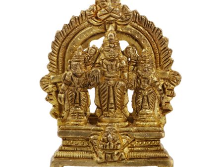 Ram Darbar Murti - 3 Inches | Brass Idol  Antique Finish Ram Darbar Statue for Pooja  160 Gms Approx Online Hot Sale