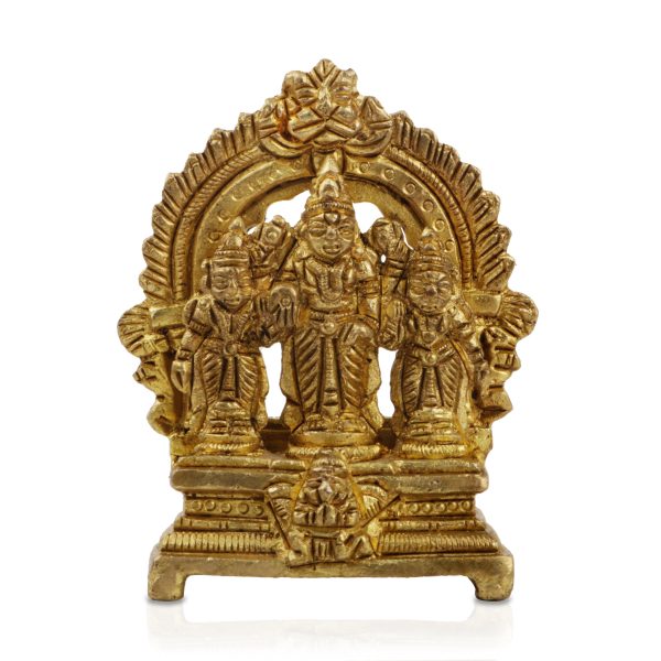 Ram Darbar Murti - 3 Inches | Brass Idol  Antique Finish Ram Darbar Statue for Pooja  160 Gms Approx Online Hot Sale