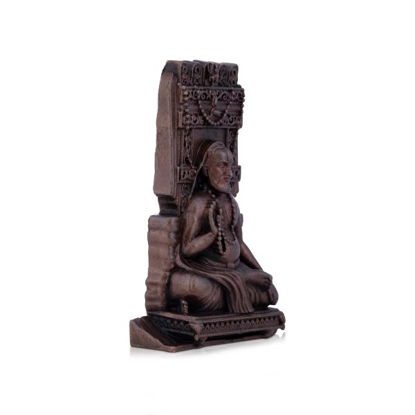 Raghavendra Swamy Idol - 3 x 1.75 Inches | Copper Idol  Raghavendra Statue with Mandir for Pooja  120 Gms Approx Supply