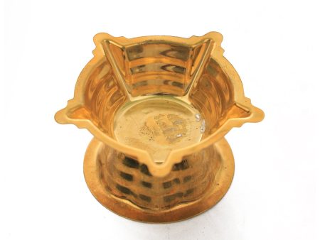 Brass Diya - 1.25 x 2 Inches | 5 Star Deep  Vilakku  Lamp for Pooja  10 Gms Approx Online