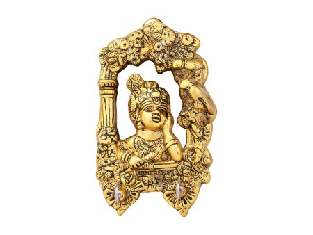 Laddu Gopal Murti Wall Hanging - 5 Inches | Aluminium Kanha Ji Murti Wall Hanger for Home  160 Gms Approx Hot on Sale