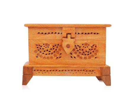 Wooden Box - 3 x 5 Inches | Jali Design Wooden Jewelry Box  Wooden Storage Box for Home Supply