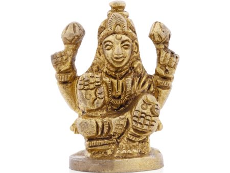 Laxmi Murti - 2 x 1.25 Inches | Antique Brass Statue  Lakshmi Idol for Pooja  50 Gms Approx Discount