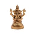 Ganesh Murti - 4.5 x 3 Inches | Antique Brass Statue  Vinayaka Idol for Pooja   680 Gms Approx Sale