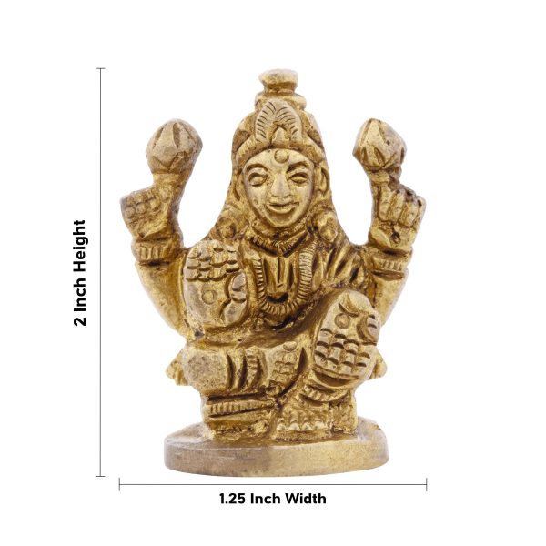 Laxmi Murti - 2 x 1.25 Inches | Antique Brass Statue  Lakshmi Idol for Pooja  50 Gms Approx Discount