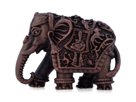 Elephant Statue - 1 x 1.5 Inches | Copper Idol  Elephant Figurine for Pooja  43 Gms Approx Online